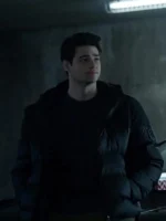 Hendricks Black Puffer Hooded Jacket