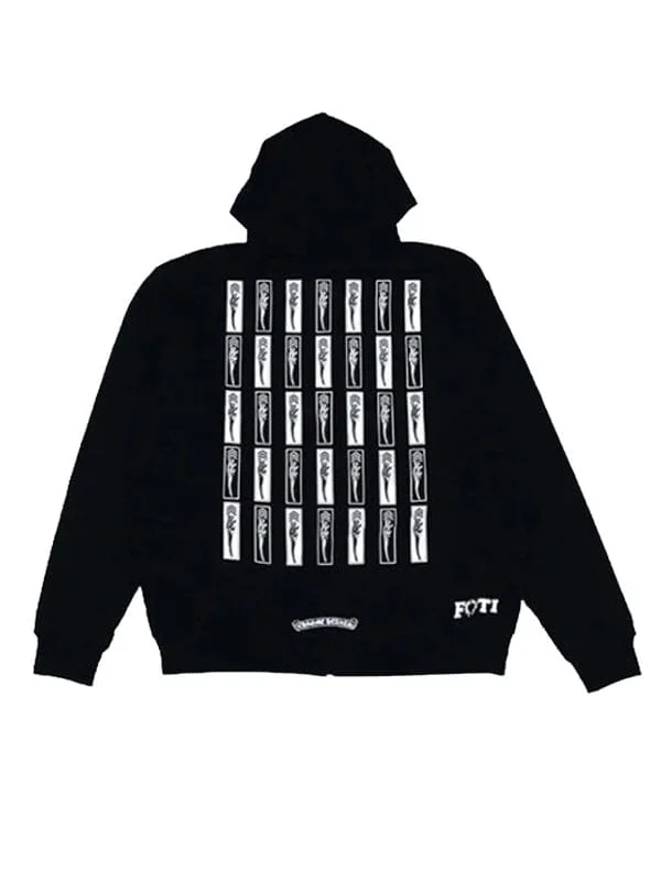 Foti Jarvis Block Hearts Black Hoodie