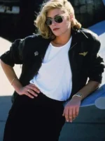 Kelly Mcgillis Top Gun Leather Jacket