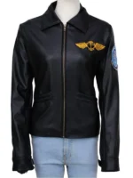 Kelly Mcgillis Top Gun Leather Jacket