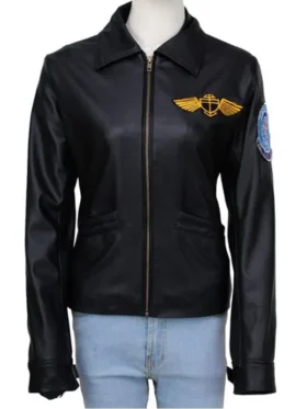 Kelly Mcgillis Top Gun Leather Jacket