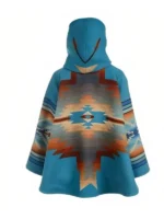 Stylish Beth Dutton Blue Hooded Wool Coat inspired by western elegance