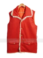 Kurt Russell Christmas Red Wool Vest