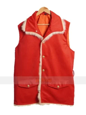 Kurt Russell Christmas Red Wool Vest