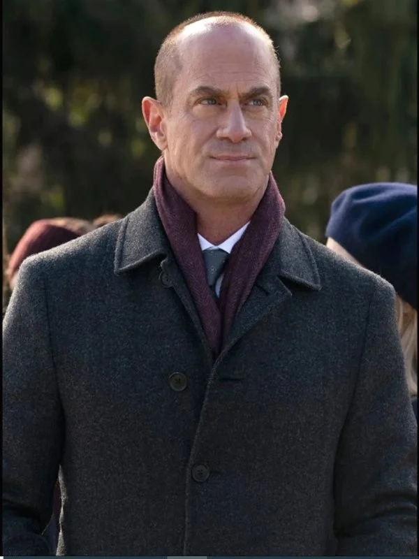 Law & Order Organized Christopher Meloni Wool Coat Christopher Meloni Coat in dark brown with classic tailored design