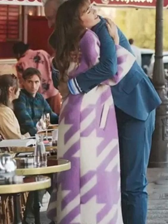 Emily In Paris S03 Lily Collins Purple Coat