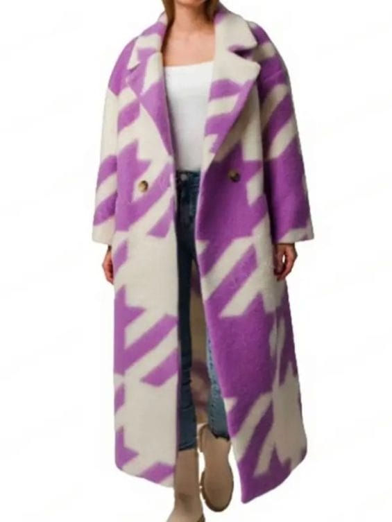 Emily In Paris S03 Lily Collins Purple Coat