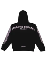 Model wearing the Matty Boy Shoulder Logo Hoodie in a streetwear look