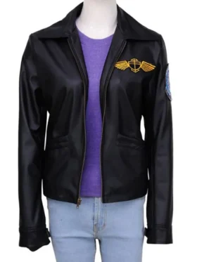 Kelly Mcgillis Top Gun Leather Jacket
