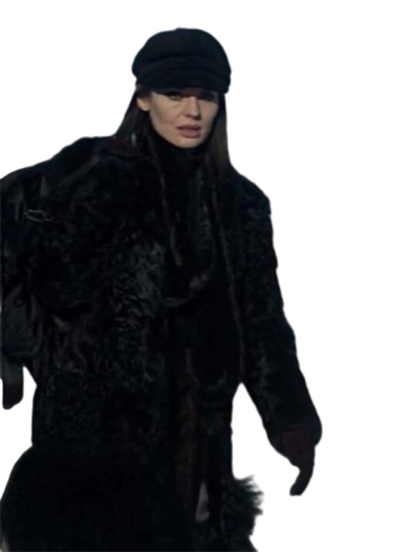 Meladze Black Fur Coat for women — a luxurious and warm winter outfit from TV Jackets. Elegant black faux fur design, trending celebrity-inspired coat for cold weather fashion Meladze Black Fur Coat for women — a luxurious and warm winter outfit from TV Jackets. Elegant black faux fur design, trending celebrity-inspired coat for cold weather fashion