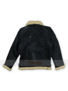 Men Black Leather With White Jacket