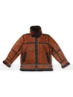 Men RAF Aviator Brown Real Leather Jacket