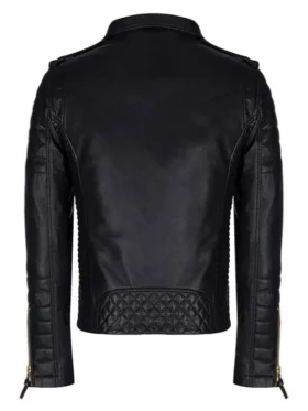 Men’s Black Leather Biker Jacket