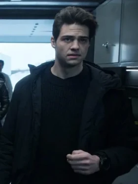Noah Centineo Black Hooded Jacket