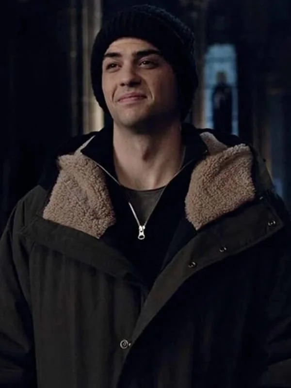 Noah Hendricks Green Shearling Hooded Jacket Noah Hendricks Green Shearling Hooded Jacket