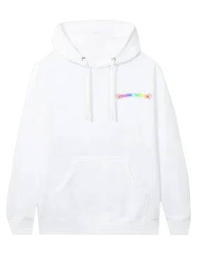 Chrome Hearts Peace N Love White Hoodie with bold graphic design