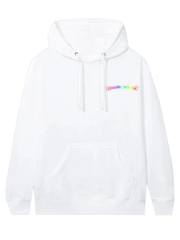 Chrome Hearts Peace N Love White Hoodie with bold graphic design