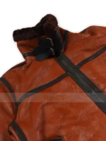 Men RAF Aviator Brown Real Leather Jacket