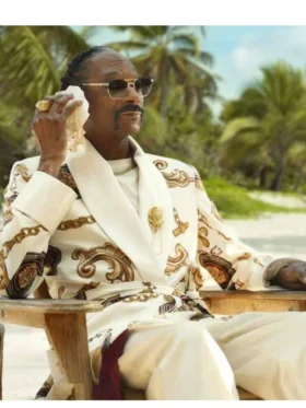 Snoop Dogg Corona Commercial Jacket in cream color with relaxed fit