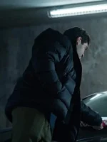 Hendricks Black Puffer Hooded Jacket