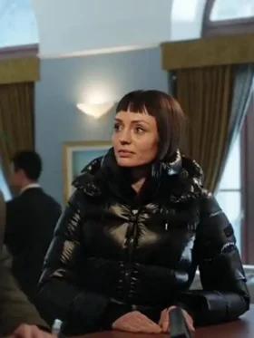 The Recruit 2022 Max Meladze Black Puffer Coat