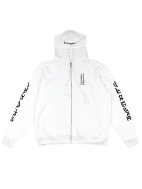 Vertical FU Hoodie in black featuring bold vertical text design