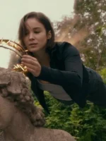 Warrior Nun S02 Ava Black Jacket - Ava in a black jacket with a close-up shot from Warrior Nun S02