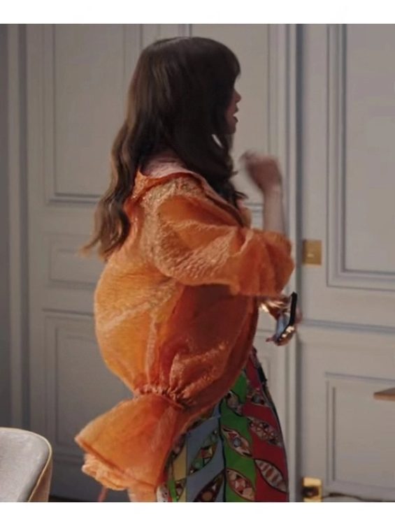 Emily In Paris S03 Lily Collins Orange Jacket