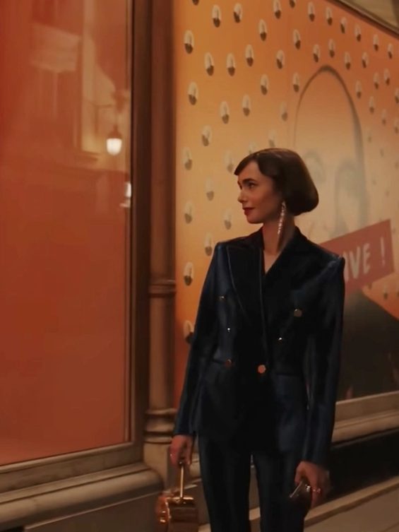 Emily in Paris S03 Emily Cooper Double Breasted Blazer
