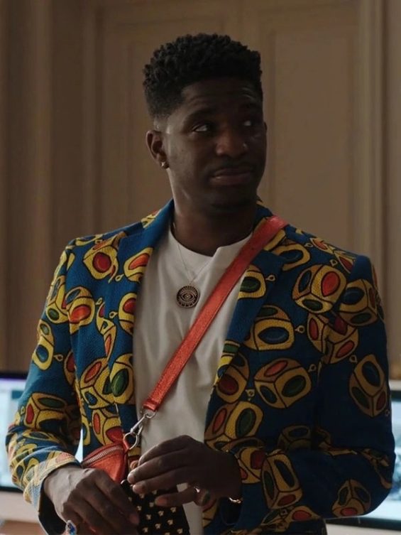 Emily In Paris S03 Julien Blue Printed Blazer