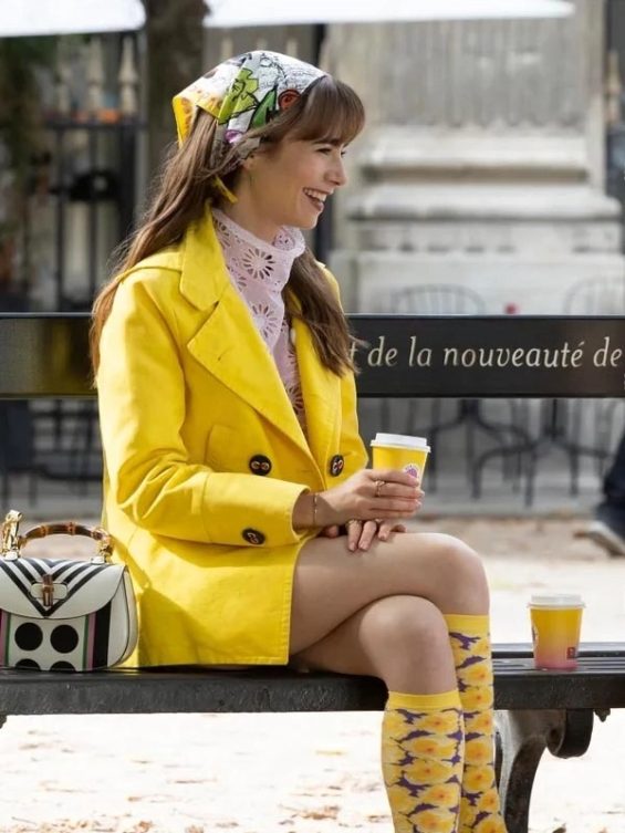 Emily in Paris S03 Emily Cooper Yellow Coat
