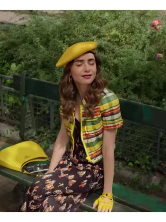 Emily In Paris S02 Lily Collins Cropped Jacket