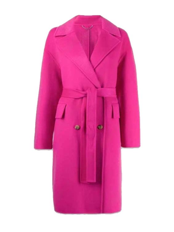Emily in Paris Emily Cooper Pink Wool Coat