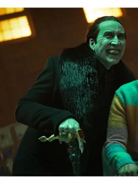 Renfield–inspired Dracula black coat with a classic gothic style