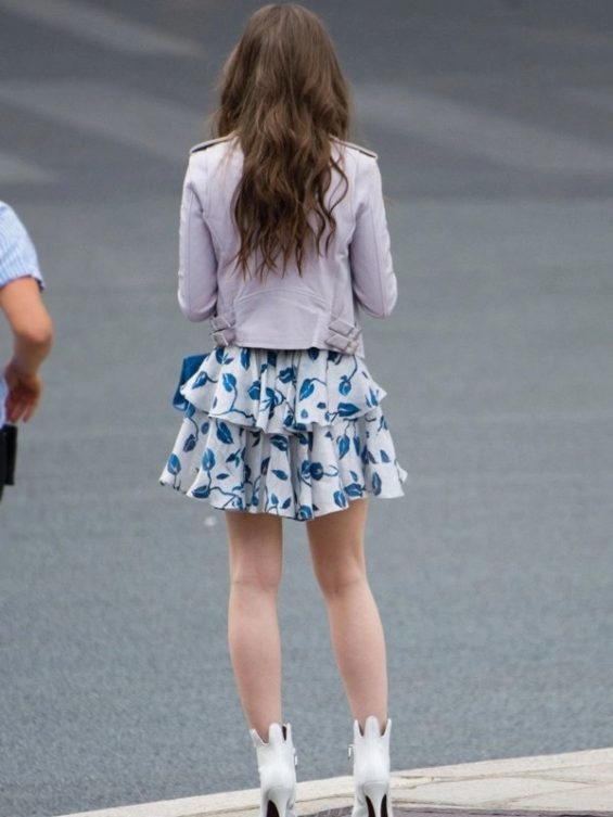 Emily in Paris Lily Collins Motorcycle Leather Jacket