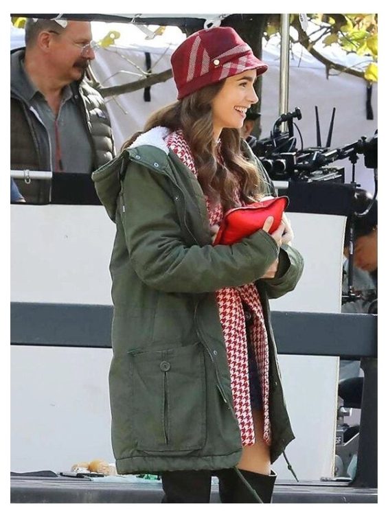 Emily In Paris Emily Cooper Hooded Coat