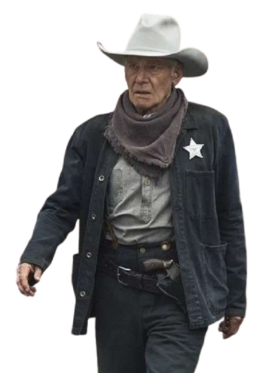 Harrison Ford 1923 Jacob Dutton Black Jacket