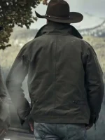 John Dutton Tv Series Yellowstone Kevin Costner Black Cotton Jacket