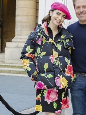 Emily In Paris Emily Cooper Floral Hooded Jacket