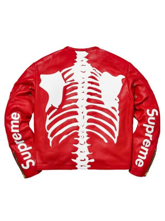 Red Skeleton Leather Jacket