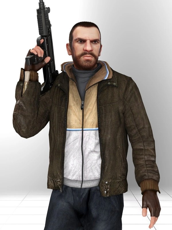 GTA IV Niko Bellic Blue Satin Bomber Jacket