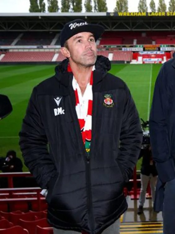 Welcome to Wrexham Rob McElhenney Black Puffer Jacket