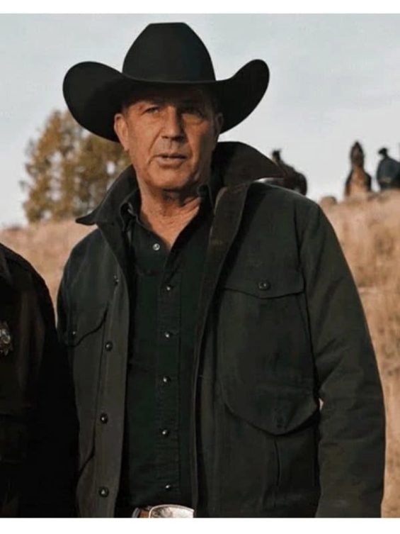 Yellowstone Kevin Costner Black Cotton Jacket