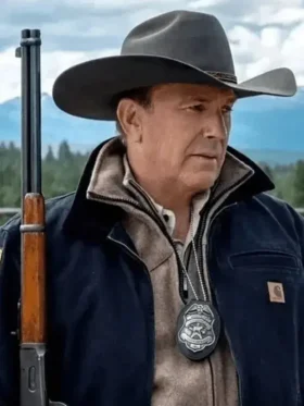 John Dutton Yellowstone Kevin Costner Blue Cotton Jacket