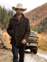 Walker Yellowstone Ryan Bingham Black Wool Peacoat