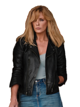 Yellowstone S04 Beth Dutton Black Leather Jacket