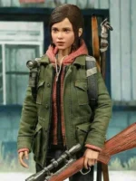 A full view of the Last Of Us Part 2 Military Green Jacket with a vintage feel.