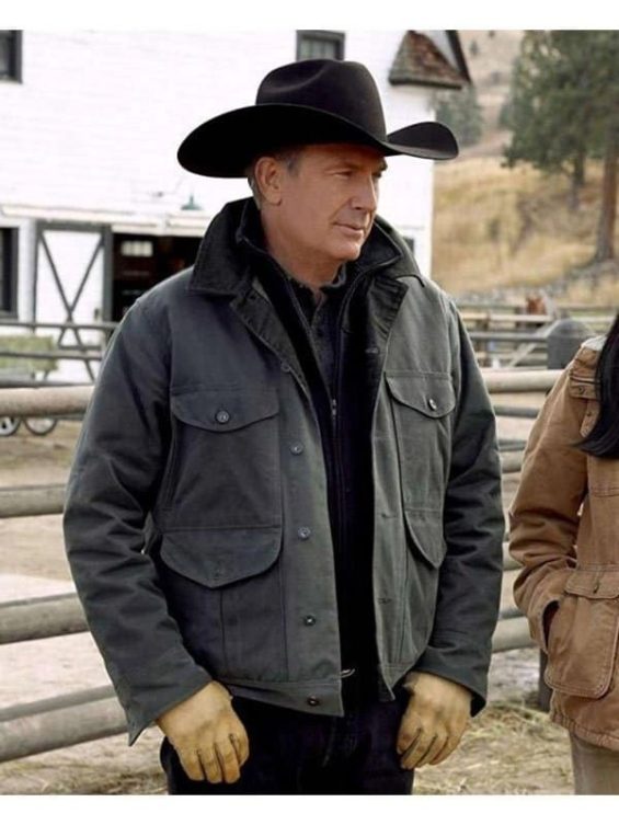 Yellowstone Kevin Costner Black Cotton Jacket