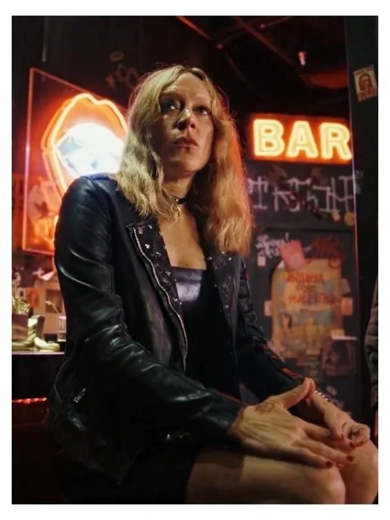 Poker Face Ruby Ruin Leather Jacket