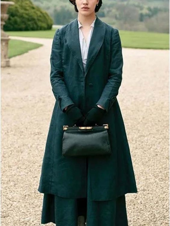 Downton Abbey A New Era Lady Edith Green Coat